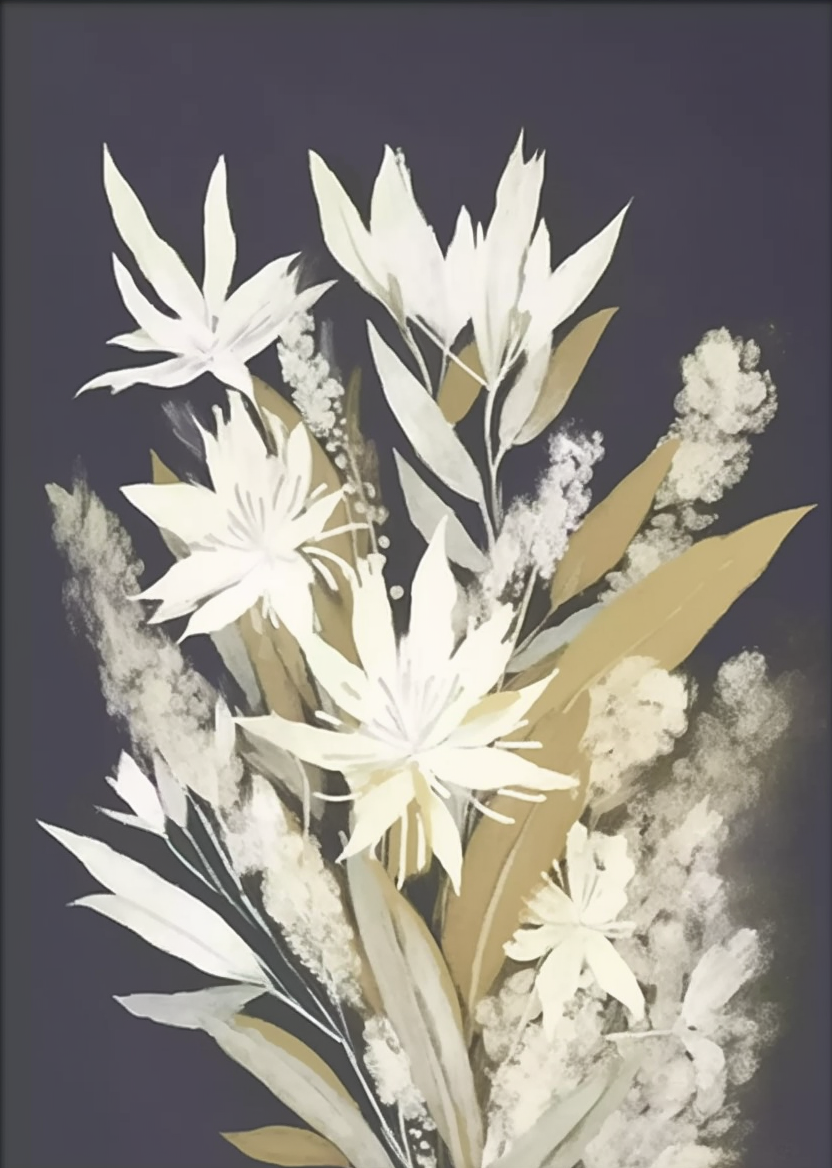 FASart, White Serenade: A Tribute to the Elegance of Nature's Blooms