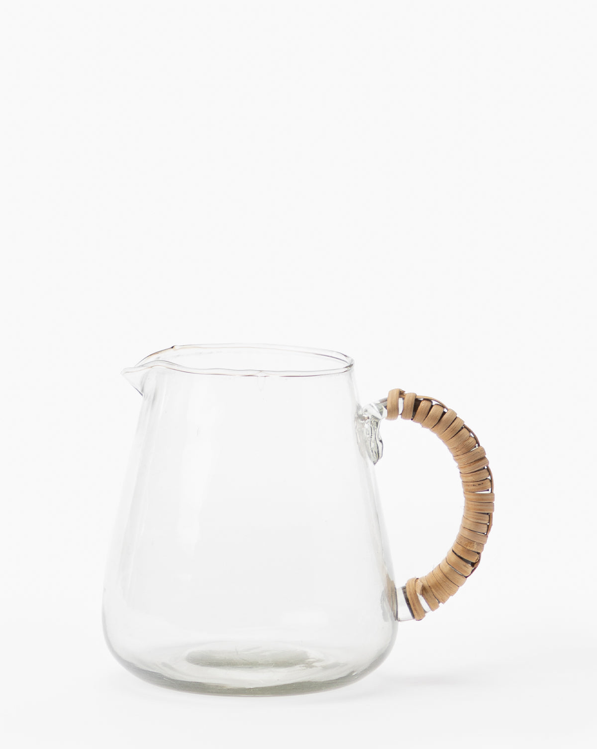 Accent Decor, Wicker Handled Glass Pitcher