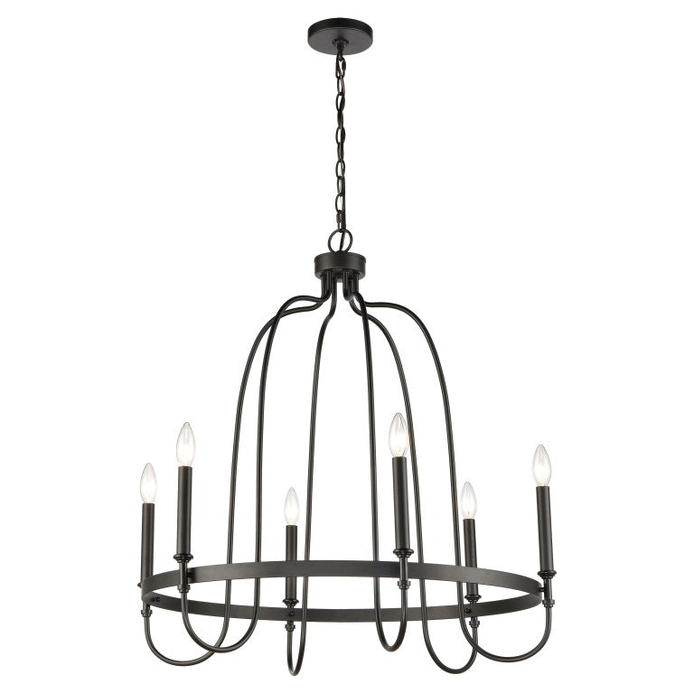 Elk Home, Wickshire 29'' Wide 6 - Light Chandelier