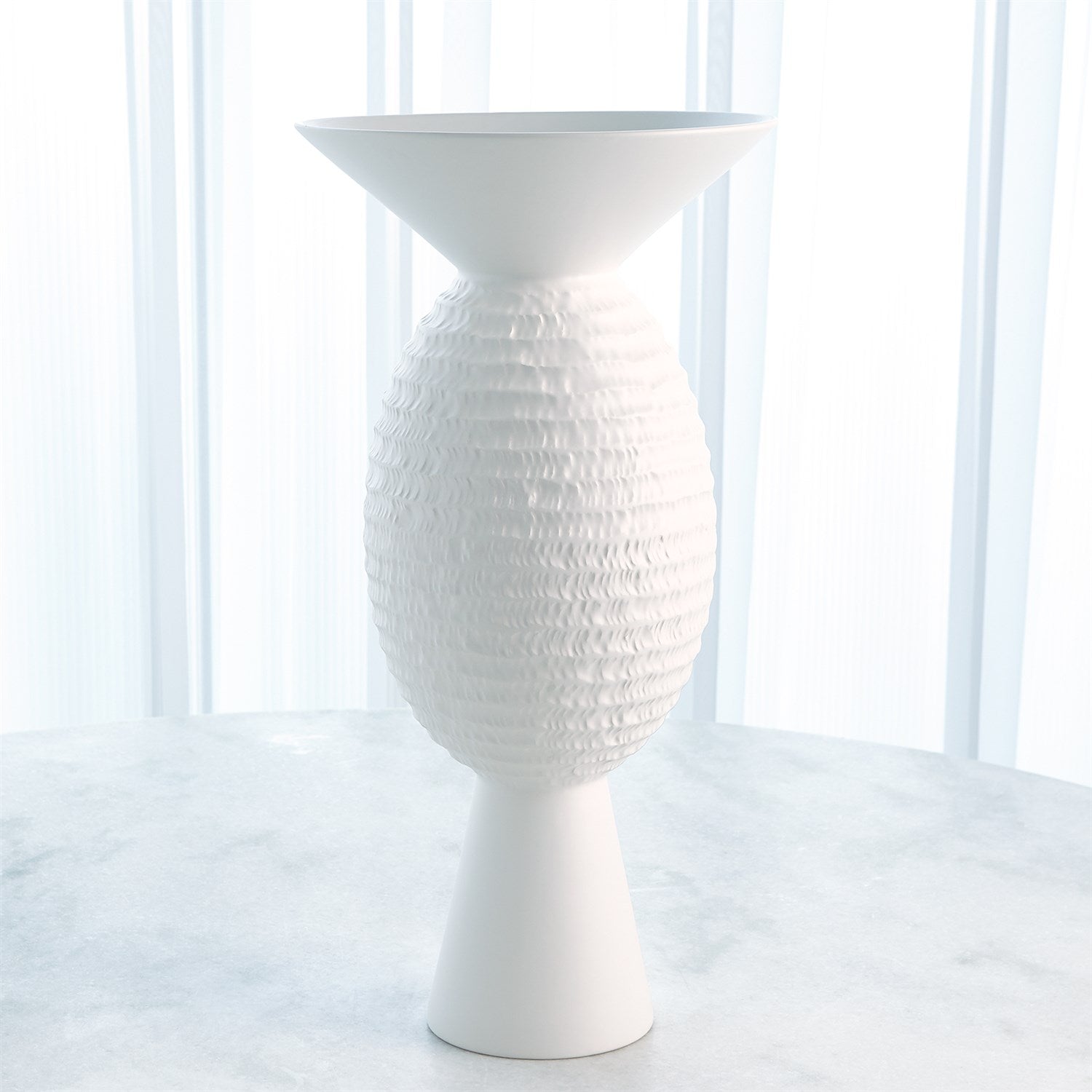 Global Views, Wide Chiseled Orb Vase