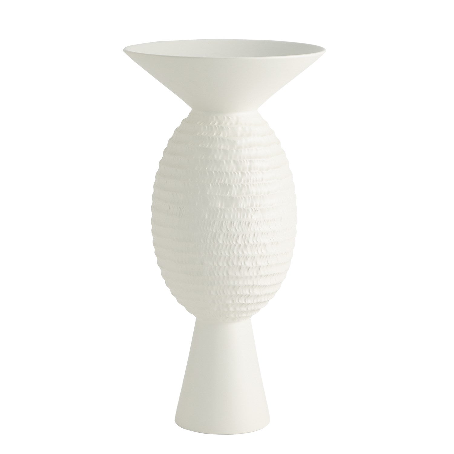 Global Views, Wide Chiseled Orb Vase