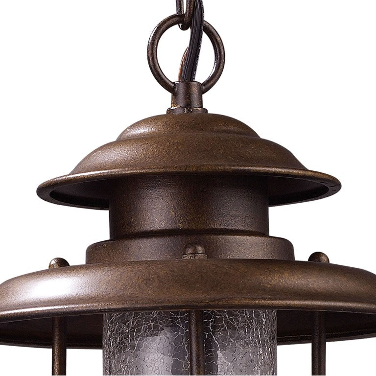 Elk Home, Wikshire 8'' Wide 1 - Light Outdoor Pendant - Coffee Bronze