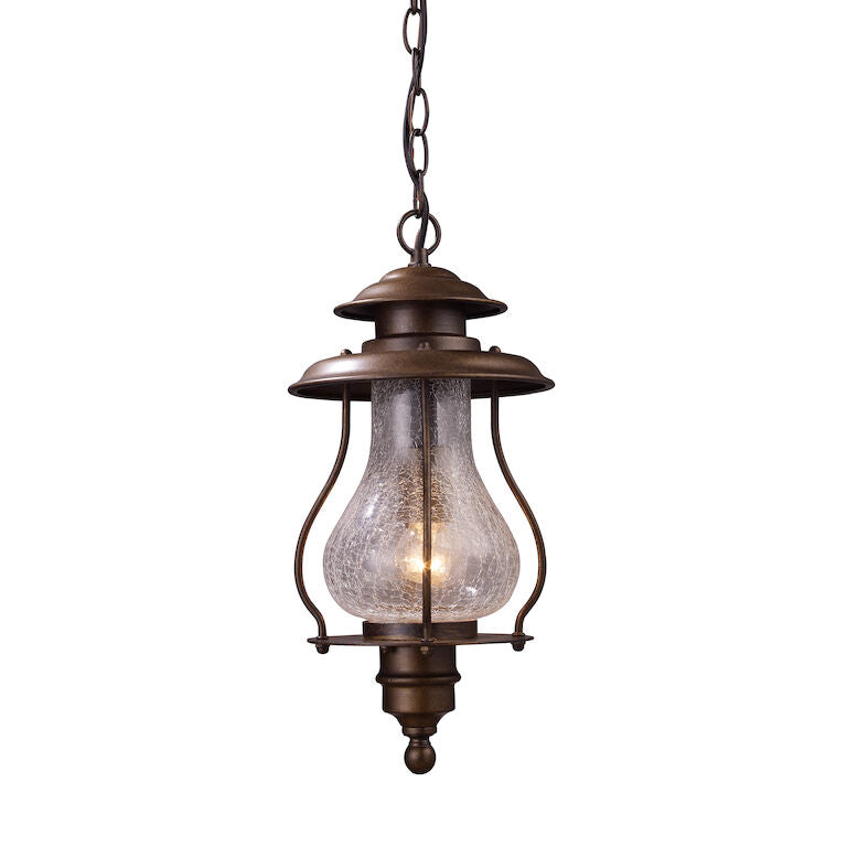 Elk Home, Wikshire 8'' Wide 1 - Light Outdoor Pendant - Coffee Bronze