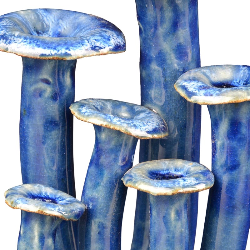 Currey, Wild Blue Mushrooms Set of 3