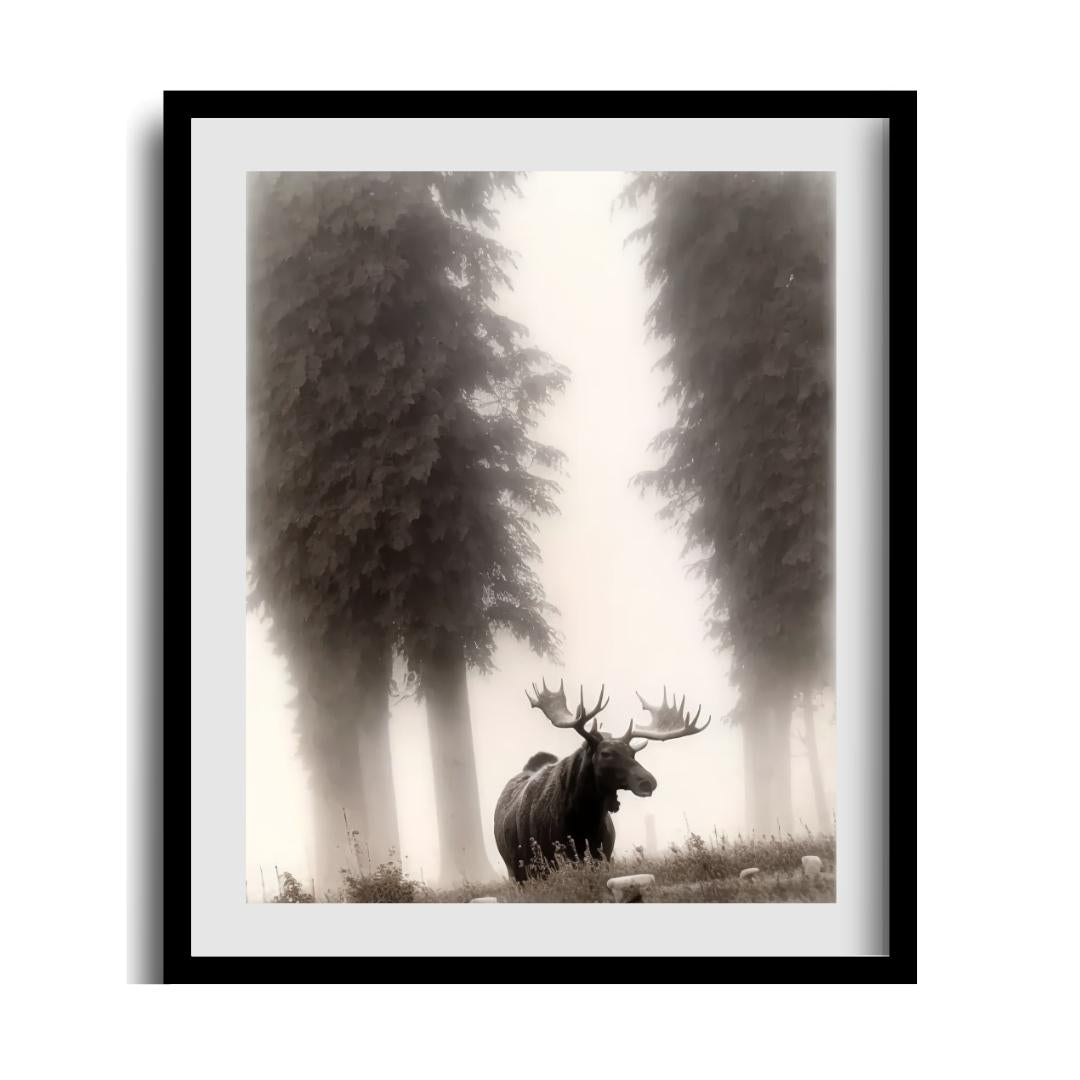 FASart, Wilderness Grazing: A Moose's Search for Sustenance - Limited Edition Print