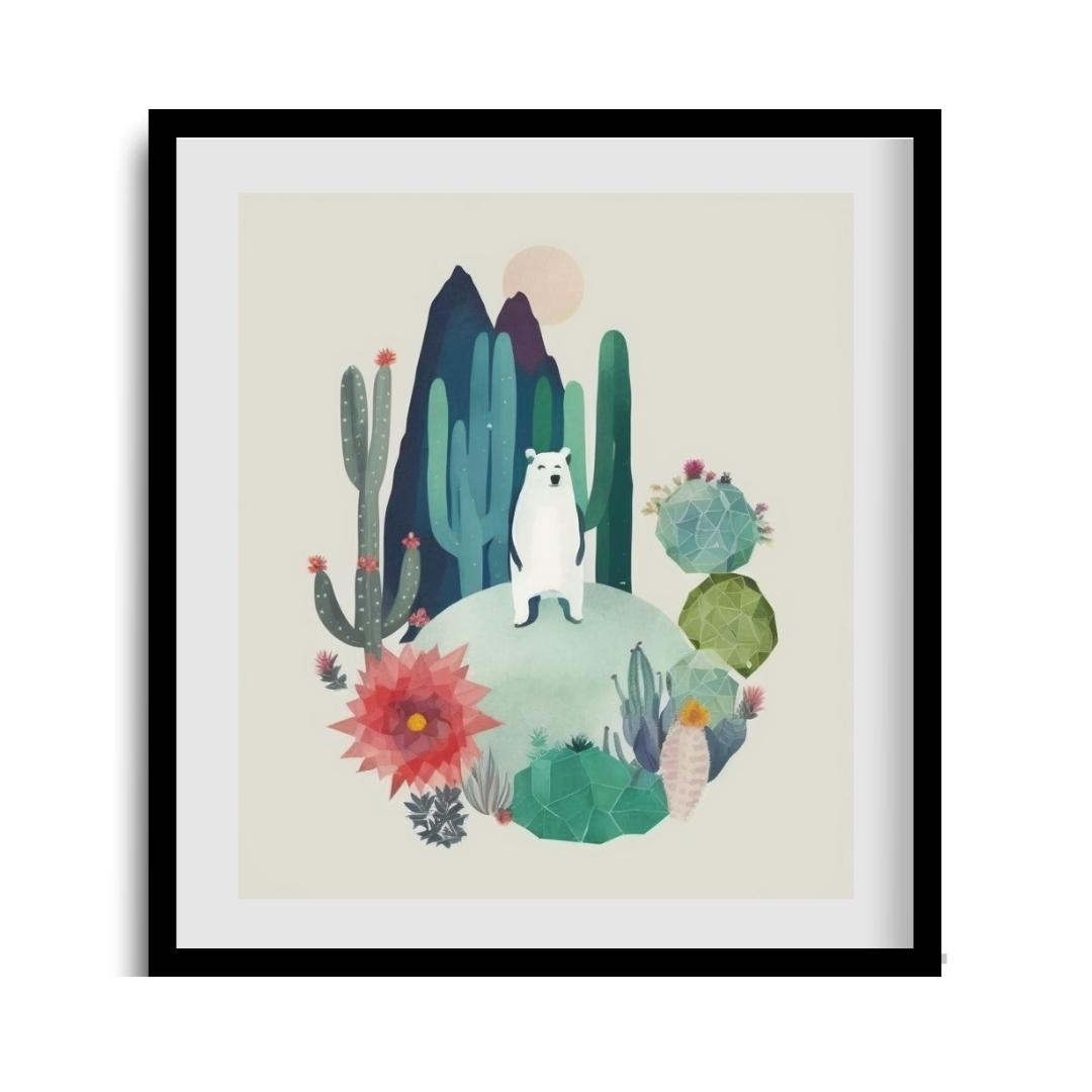 FASart, Wilderness Guardian: An Illustration of a Bear Amongst Plants - Limited Edition Print