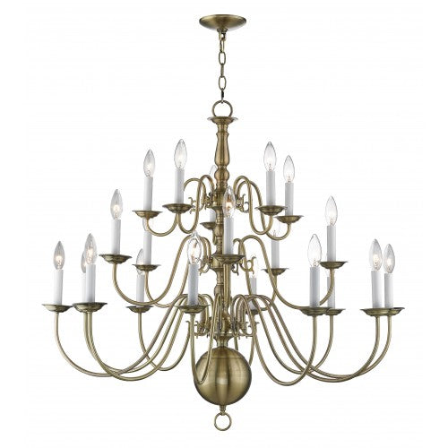 Livex Lighting, Williamsburgh 20 Light Foyer Chandelier