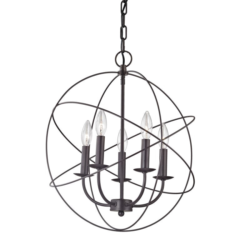 Elk Home, Williamsport 18'' Wide 5 - Light Chandelier - Oil Rubbed Bronze