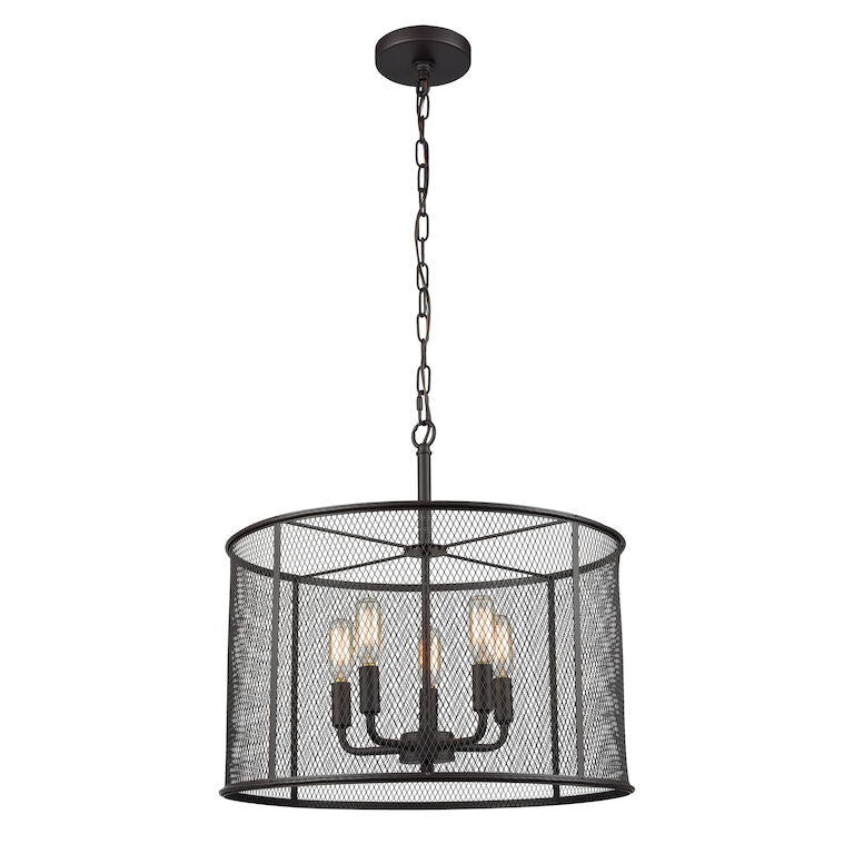 Elk Home, Williamsport 18'' Wide 5 - Light Chandelier - Oil Rubbed Bronze