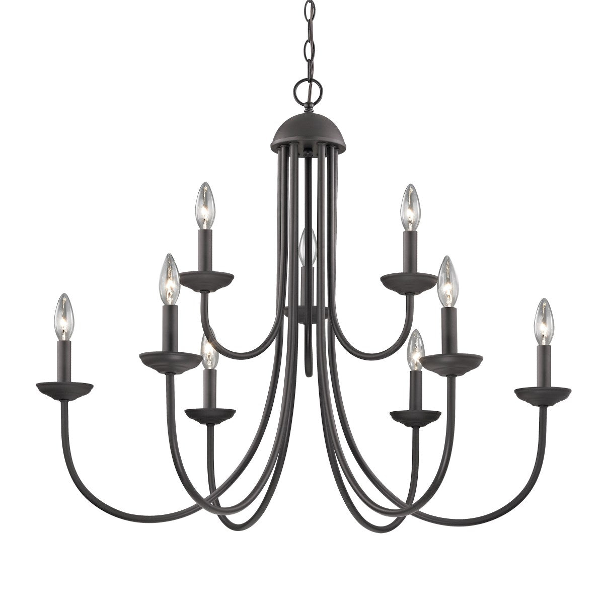 Elk Home, Williamsport 34'' Wide 9-Light Chandelier - Oil Rubbed Bronze