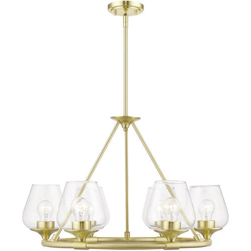 Livex Lighting, Willow Chandelier Satin Brass