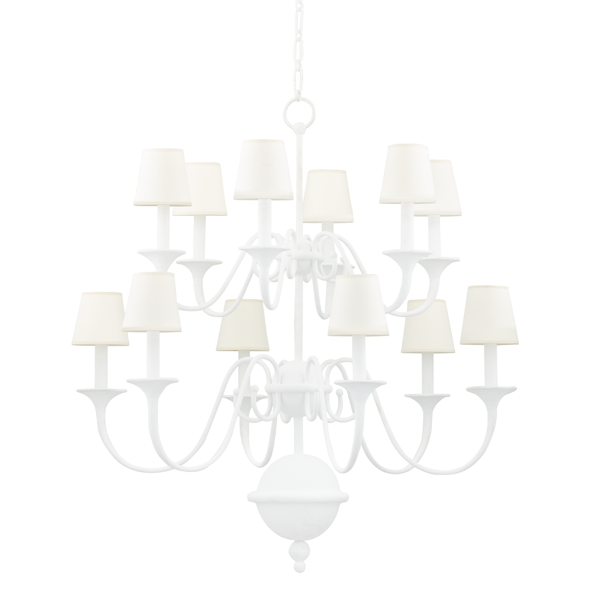 Hudson Valley, Windsor 12 Light Chandelier White Plaster