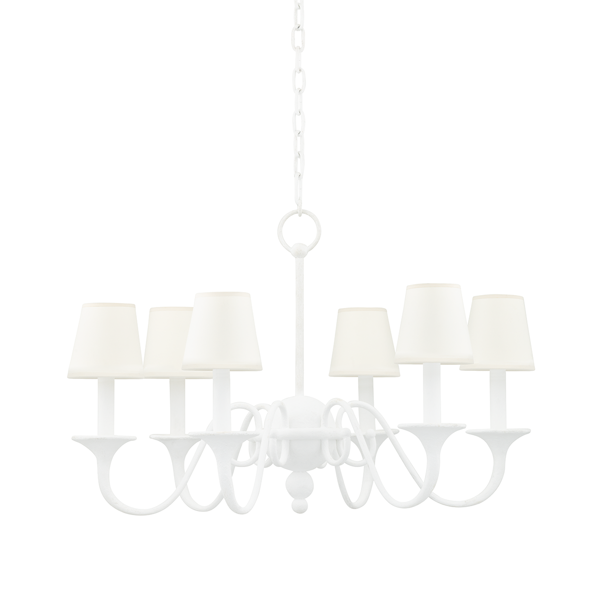 Hudson Valley, Windsor 6 Light Chandelier White Plaster