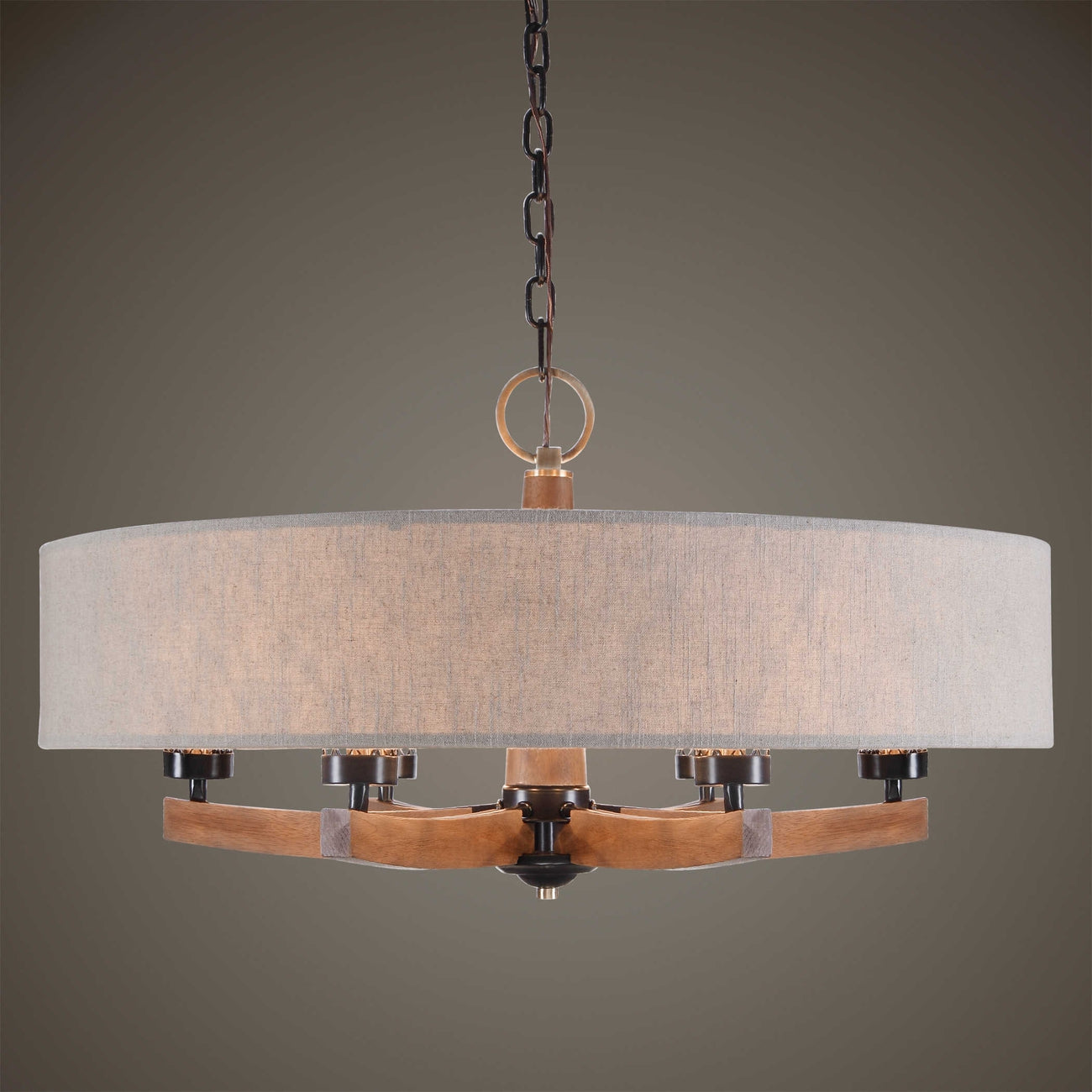 Uttermost, Woodall 6 Light Drum Chandelier