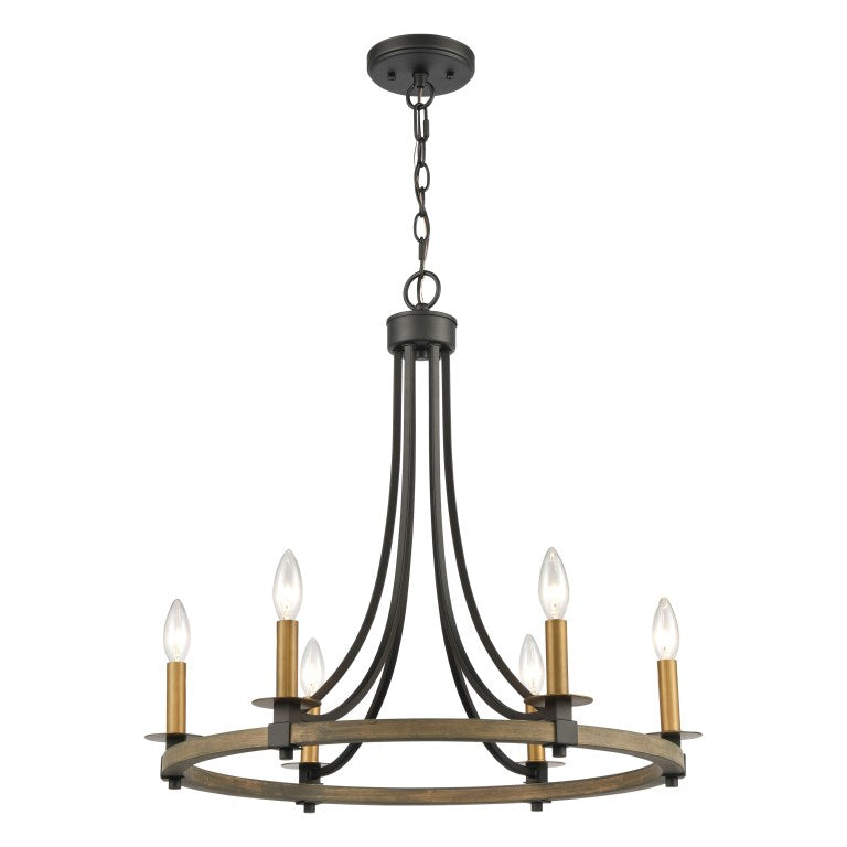 Elk Home, Woodbridge 24'' Wide 6 - Light Chandelier