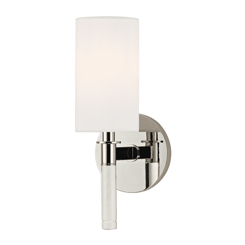 Hudson Valley, Wylie 1 Light Wall Sconce Polished Nickel