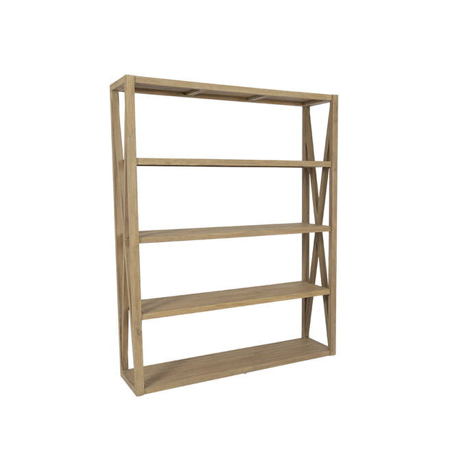 Sunset West, X Bookcase In Coastal Teak