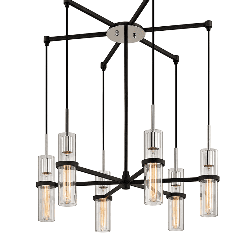 Troy Lighting, Xavier 6Lt Pendant Iron