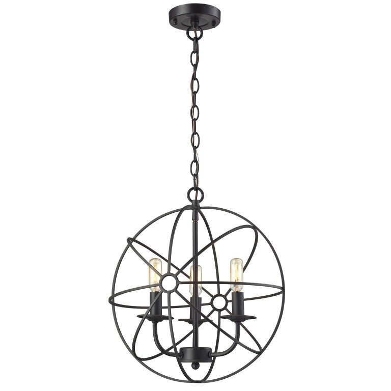 Elk Home, Yardley 16'' Wide 3 - Light Chandelier - Oil Rubbed Bronze