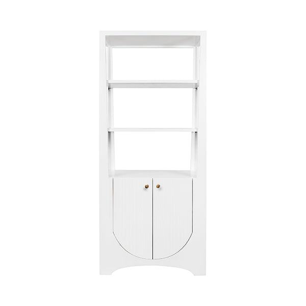 Worlds Away, Young Etagere With Two Door Fluted Cabinet