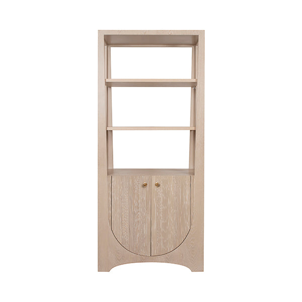 Worlds Away, Young Etagere With Two Door Fluted Cabinet