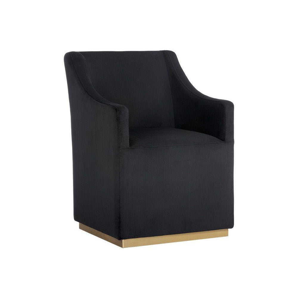 Sunpan, Zane Wheeled Lounge Chair - Abbington Black