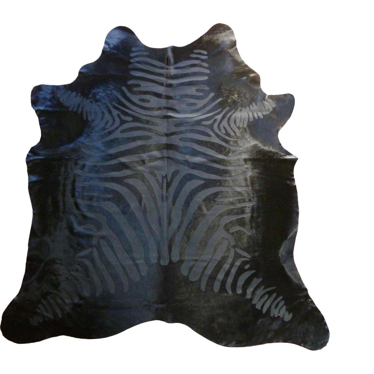 Pergamino, Zebra Black On Black Animal Print Cowhide