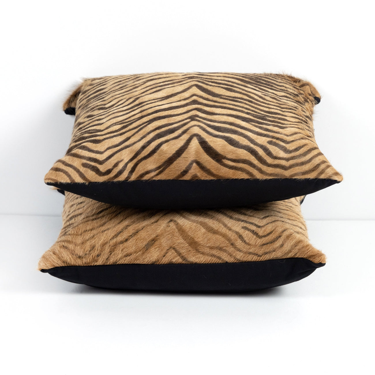 Four Hands, Zebra Printed Hide Pillow-Zebra Hair-S2-20