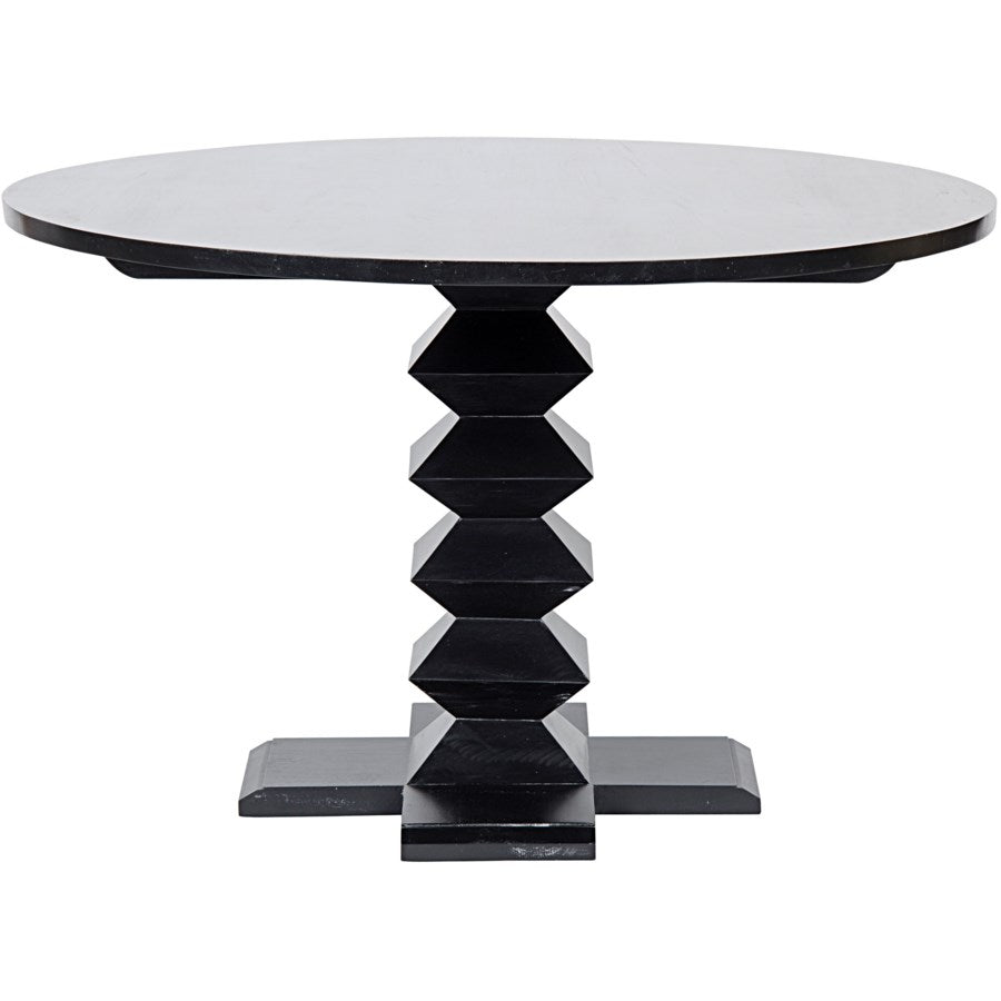 Noir, Zig-Zag Base Dining Table