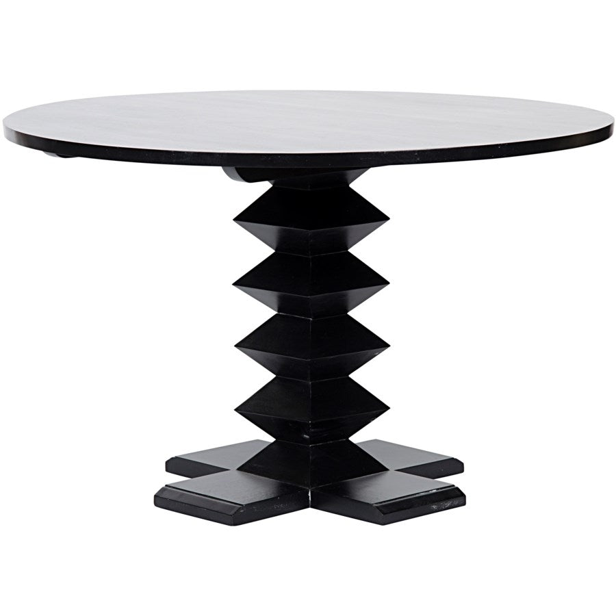 Noir, Zig-Zag Base Dining Table