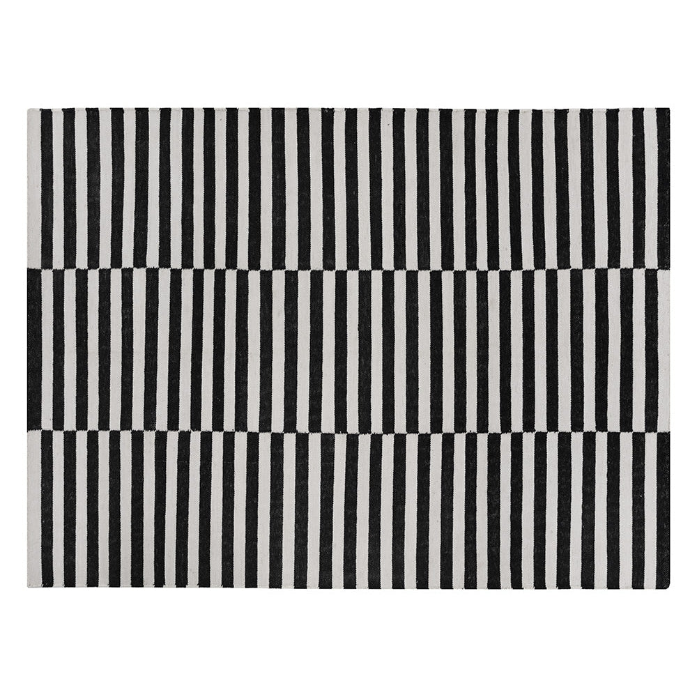 Sunpan, Zigby Hand - Woven Rug - Black / Ivory