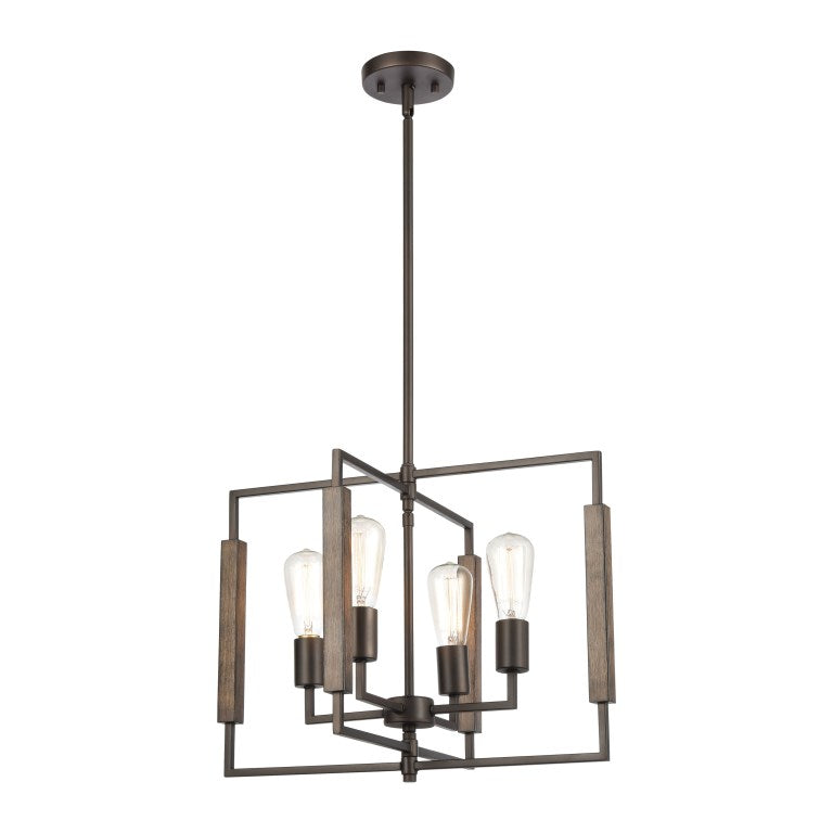 Elk Home, Zinger 20'' Wide 4 - Light Chandelier - Oil Rubbed Bronze