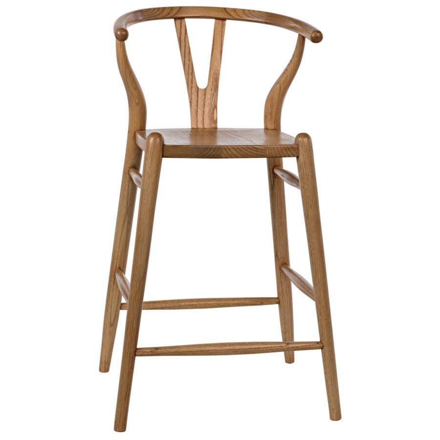 Noir, Zola Counter Stool, Natural