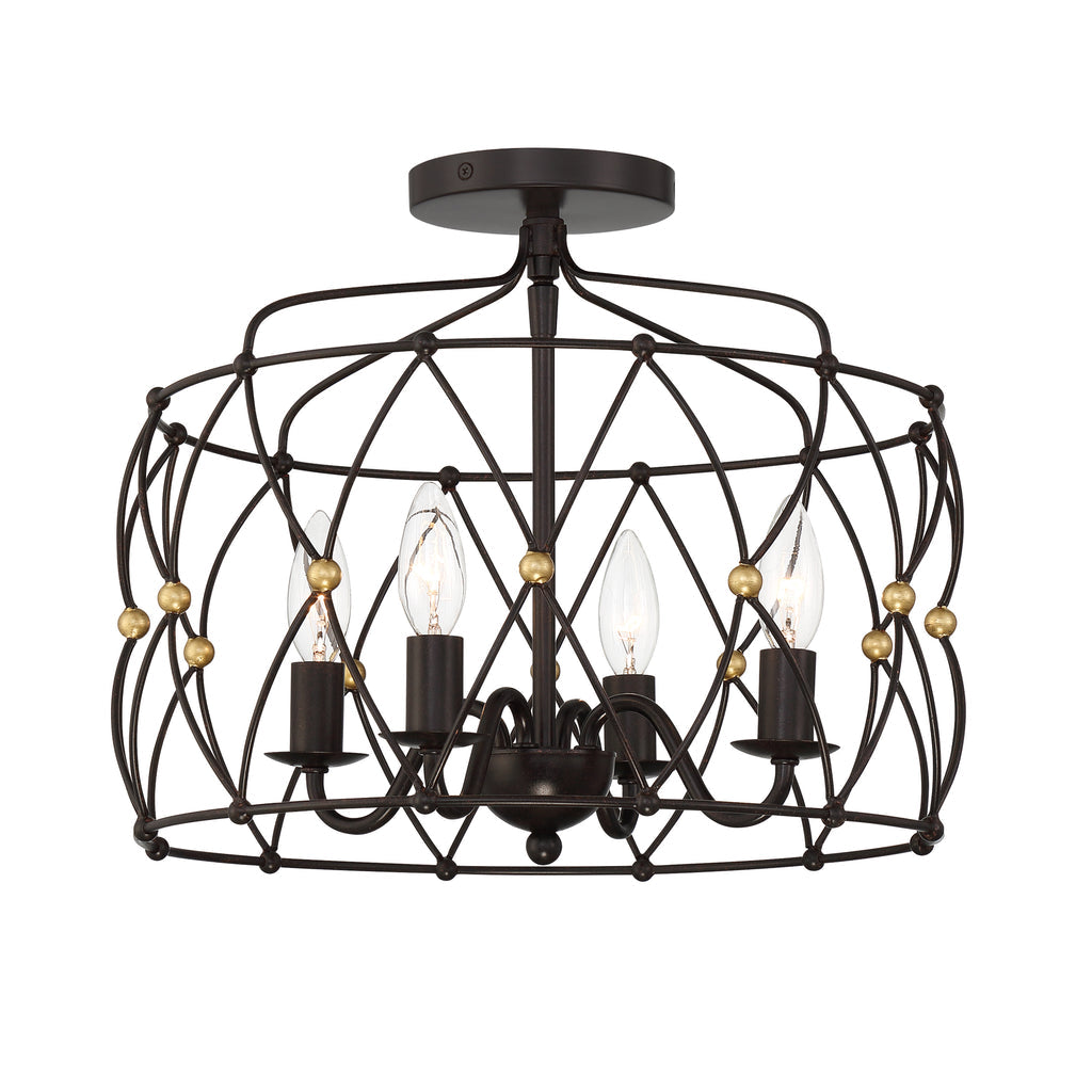 Crystorama Lighting Company, Zucca 4 Light Ceiling Mount