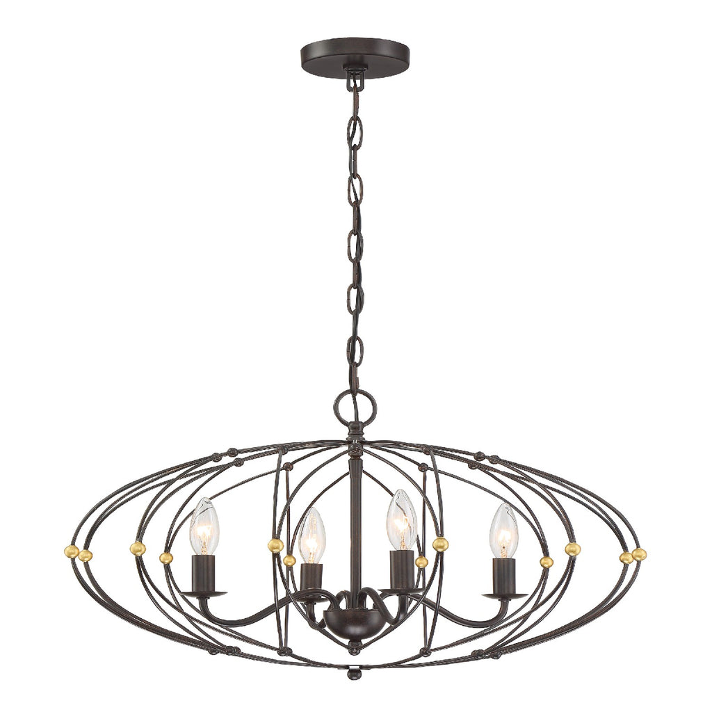 Crystorama Lighting Company, Zucca 4 Light Chandelier